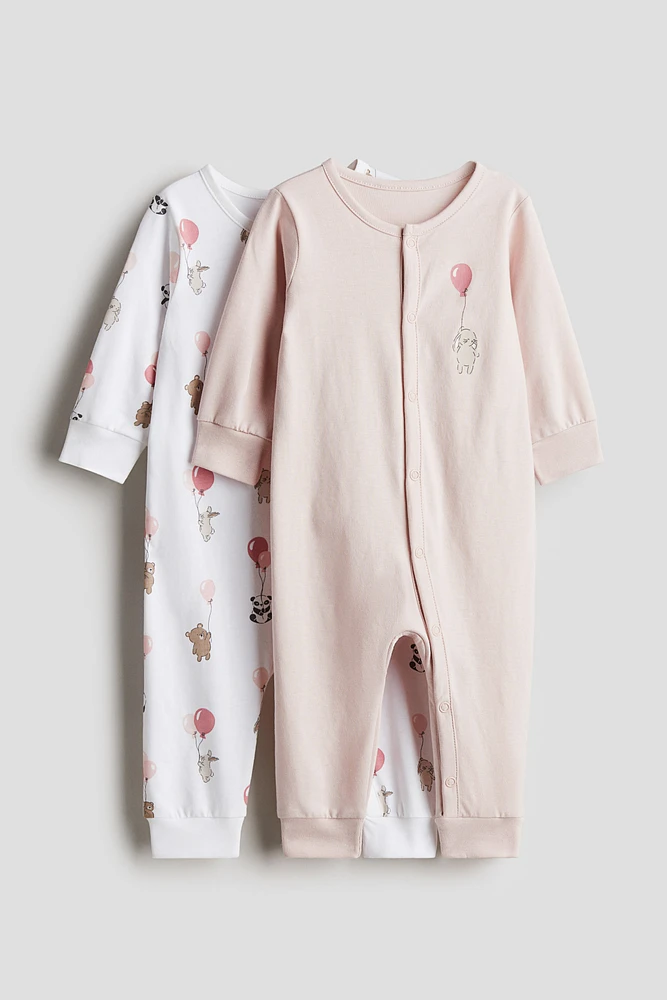 Lot de 2 pyjamas à motif en coton