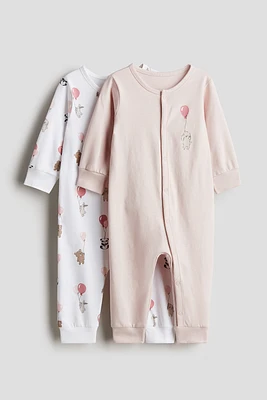 Lot de 2 pyjamas à motif en coton