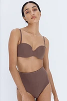 Padded Microfiber Balconette Bra