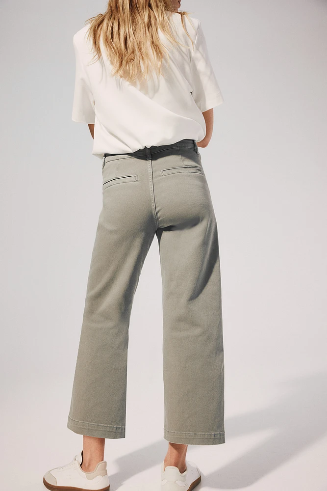 Cropped Twill Pants