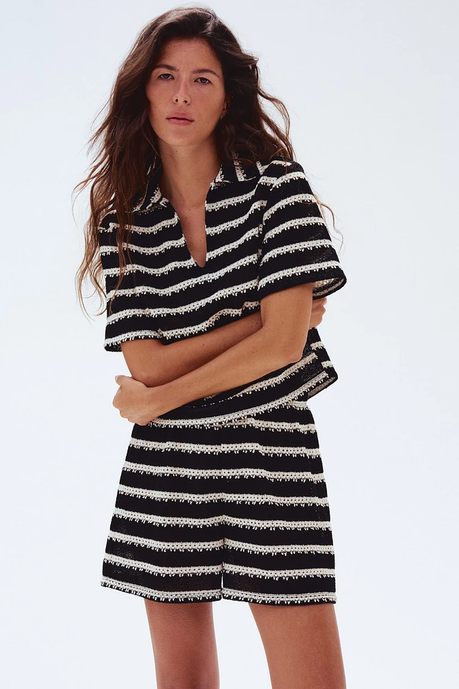 Knit Top with Collar