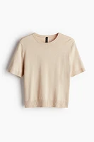 Fine-knit T-shirt