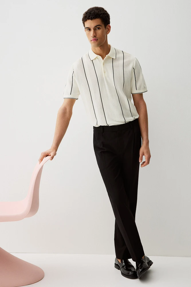 Regular-Fit Pointelle-Knit Polo Shirt