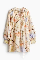 Robe tunique avec ceinture à nouer