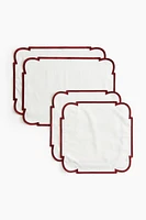 Lot de 2 sets de table en coton avec serviettes