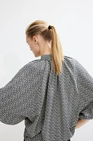 Balloon-sleeved Blouse