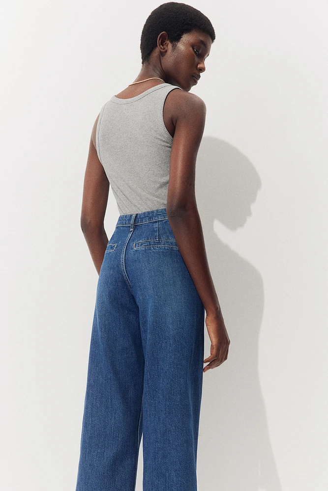 Cropped Twill Pants