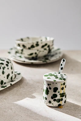 Pot en grès cérame à motif