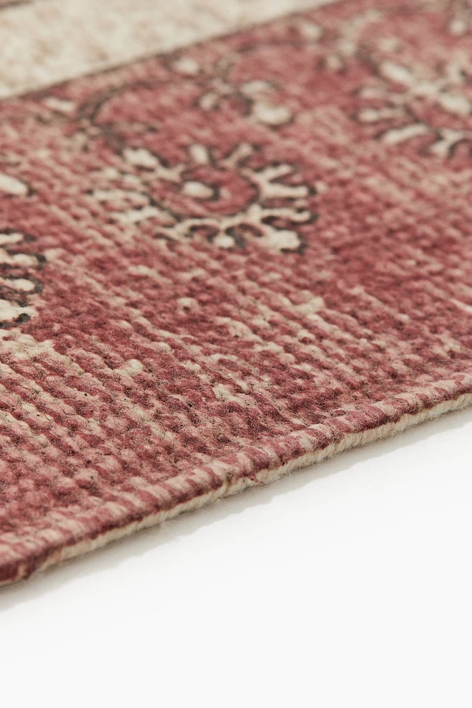 Patterned Rug with Fringe