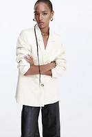 Textured-Weave Blazer