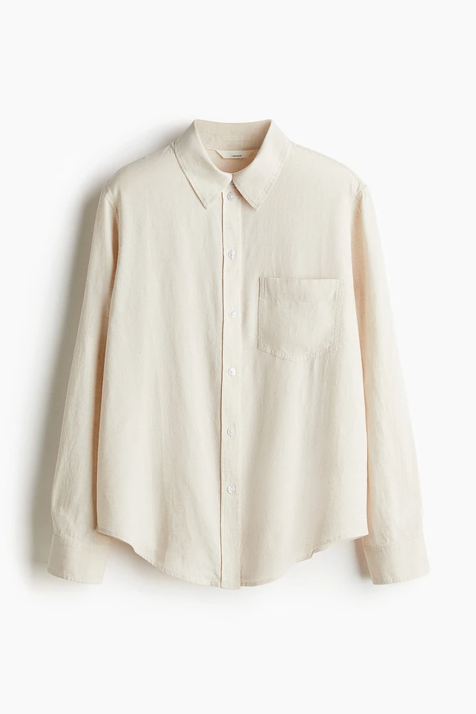 Chemise en lin mélangé