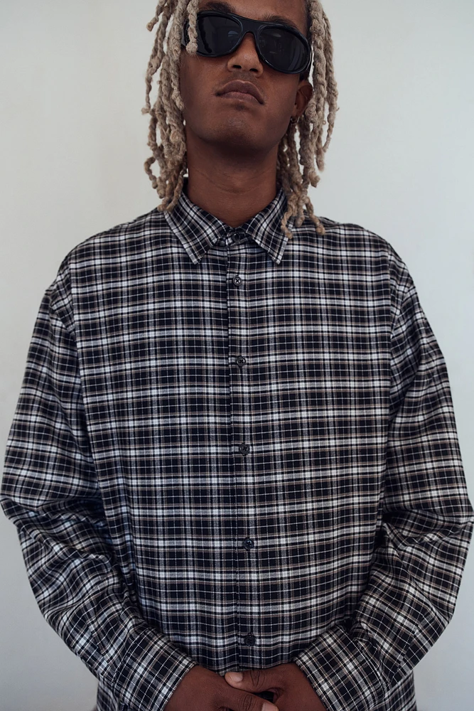 Loose Fit Flannel Shirt