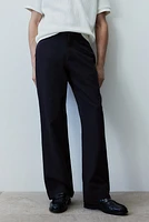 Regular Fit Flared Linen-blend Pants