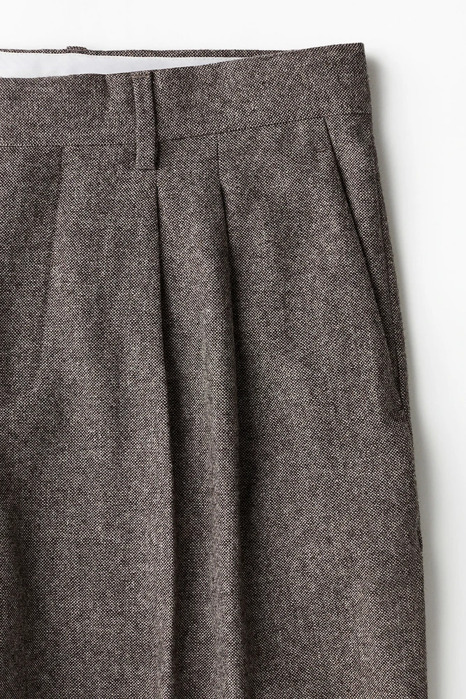 Loose Fit Wool-Blend Pants