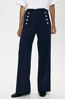 Button-front Pants