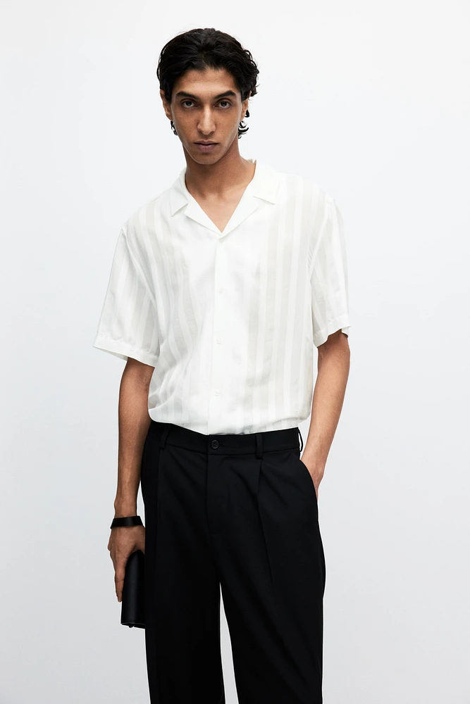Regular Fit Textured-Weave Resort Shirt