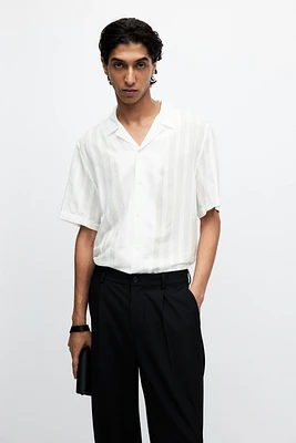 Regular Fit Textured-Weave Resort Shirt