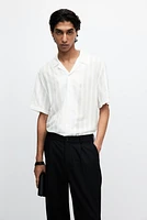 Regular Fit Textured-Weave Resort Shirt
