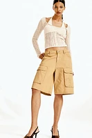 Canvas Cargo Shorts