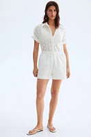 Eyelet-Embroidered Shorts