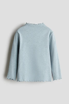 Mock Turtleneck Cotton Top