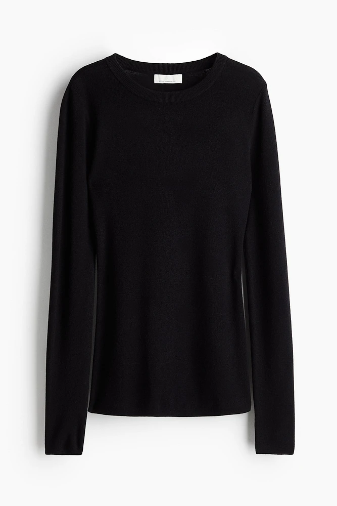 Fine-Knit Cashmere-Blend Top