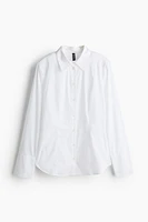 Tapered-Waist Shirt with Shoulder Pads