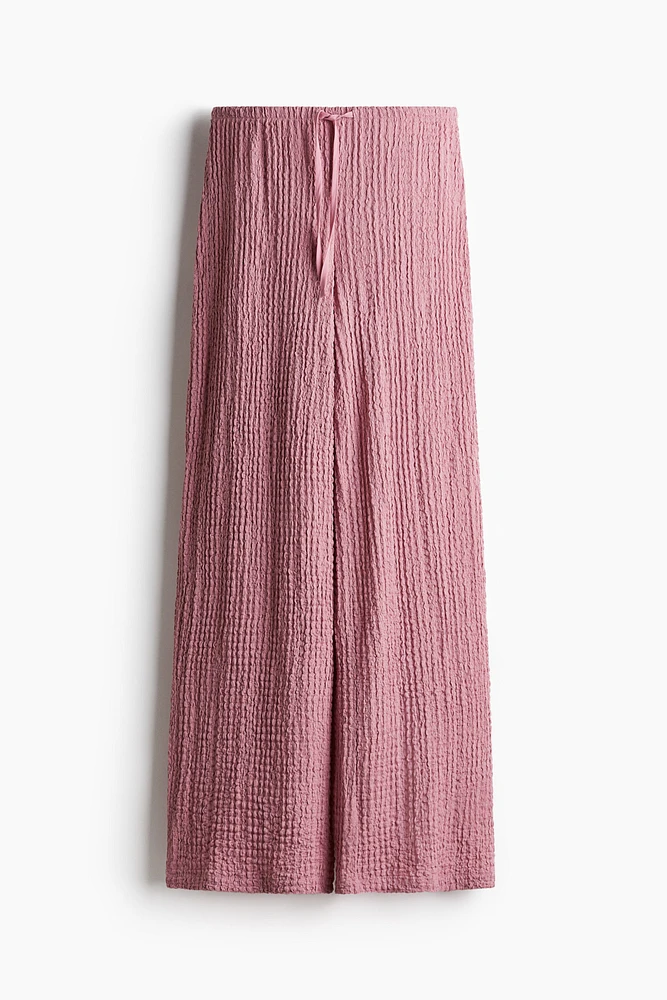 Pantalon froissé avec cordon de serrage