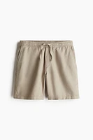 Relaxed Fit Linen-blend Shorts