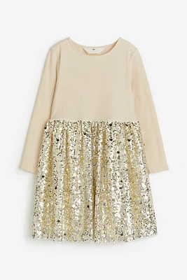 Sequined Jersey Dress