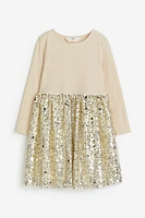 Sequined Jersey Dress