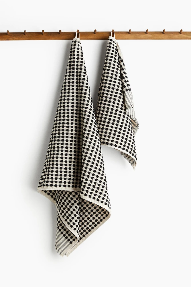 Patterned Cotton Terry Bath Towel