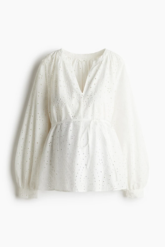MAMA Before & After Eyelet-Embroidered Blouse