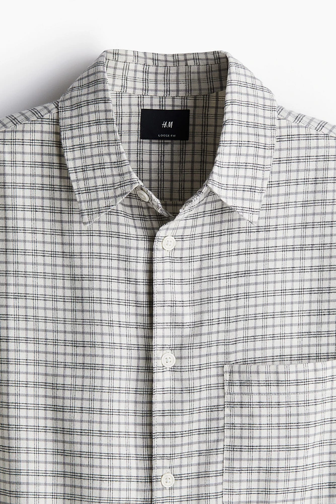 Loose Fit Flannel Shirt