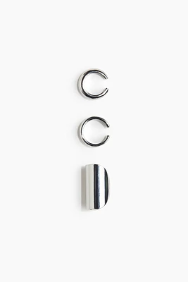 Lot de 3 bagues d’oreille