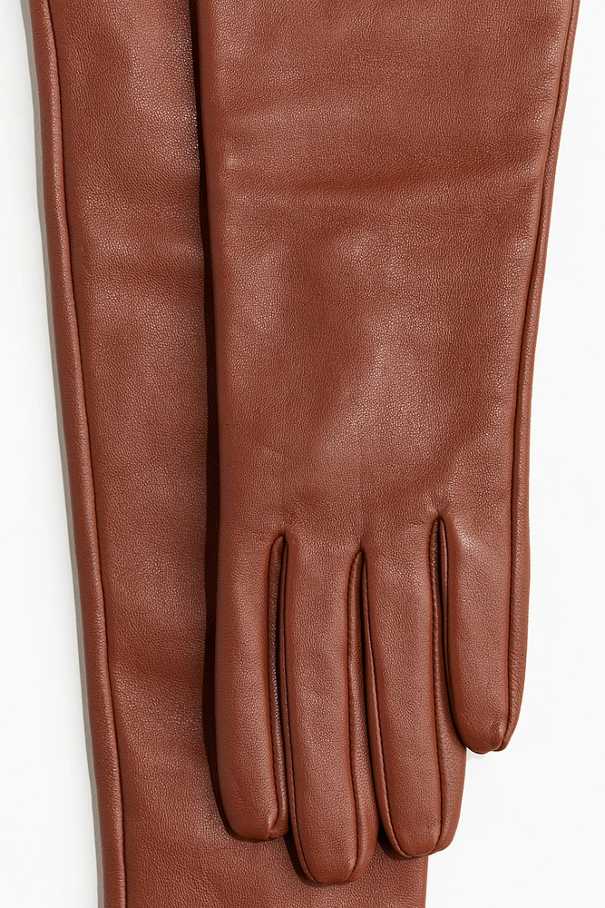 Long Leather Gloves