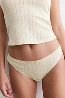 Lot de 2 culottes tanga en pointelle