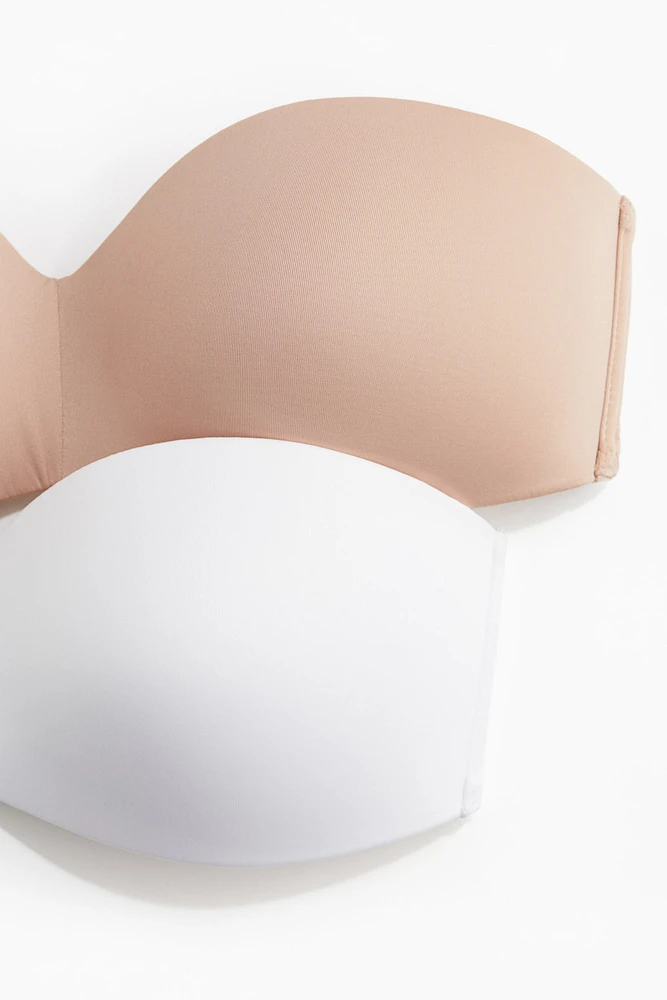 2-pack Padded Microfiber Bandeau Bras