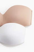 2-pack Padded Microfiber Bandeau Bras