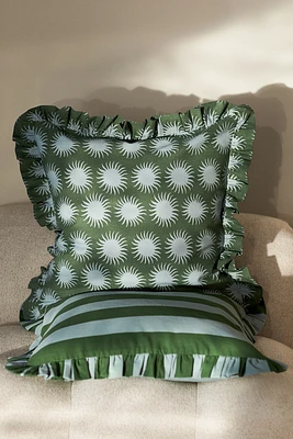 Housse de coussin à volant