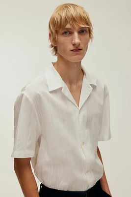 Regular Fit Textured-weave Resort Shirt
