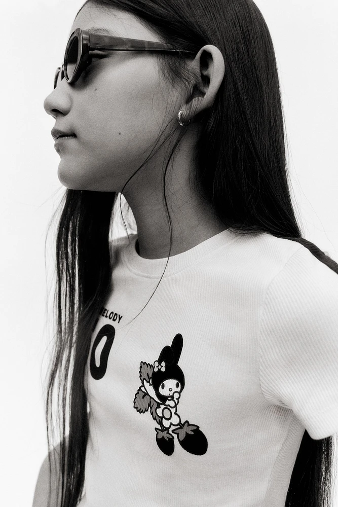 Printed Jersey Top