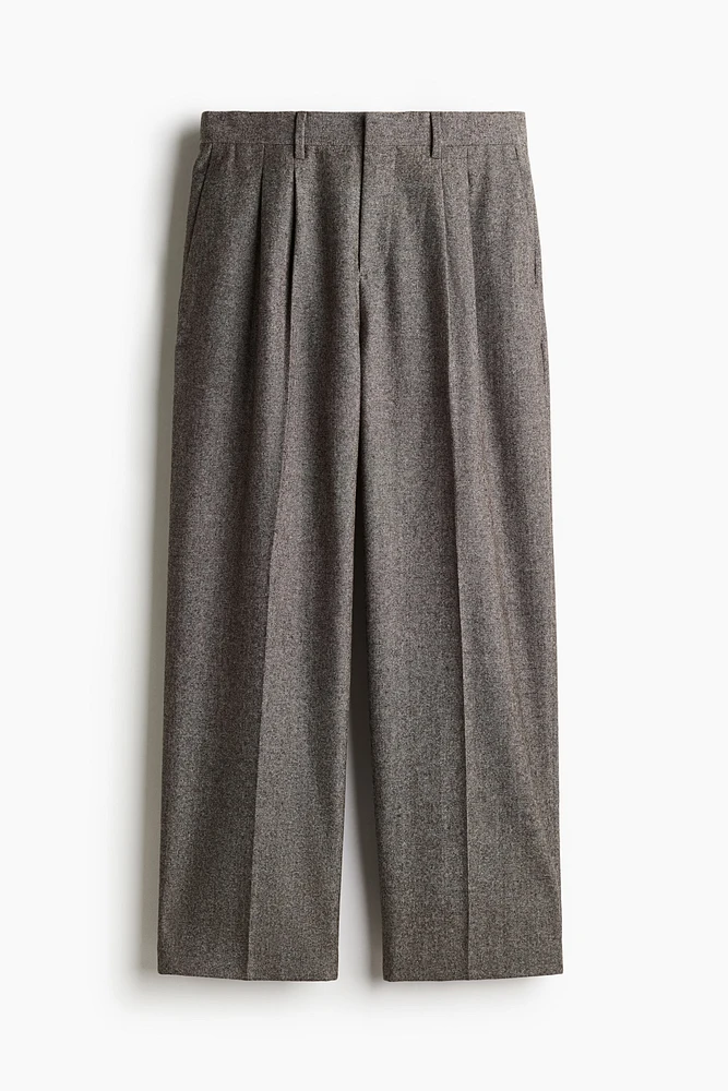 Loose Fit Wool-Blend Pants