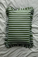 Housse de coussin volantée en coton