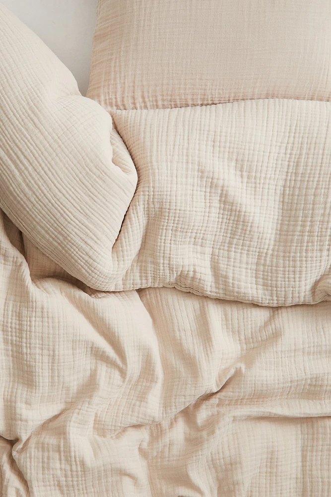 Parure de couette lit simple en mousseline