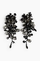 Floral-Detail Cluster Earrings