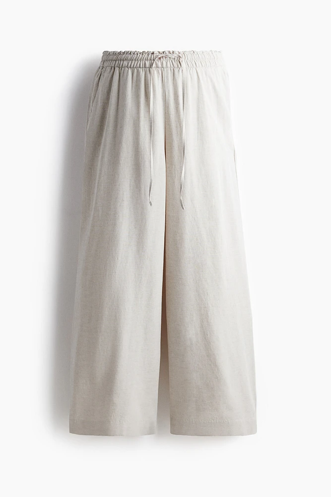 Pantalon MAMA Before & After en lin mélangé