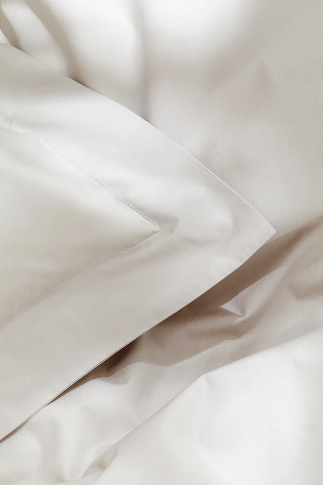 Twin Cotton Percale Duvet Cover Set