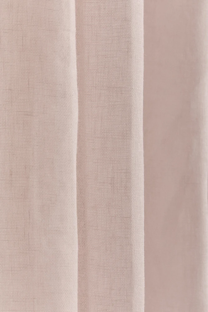 One-pack Long and Wide Linen-Blend Curtain Panel