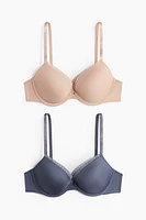 2-pack Microfiber Push-up Bras